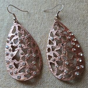 Copper Teardrop Earrings